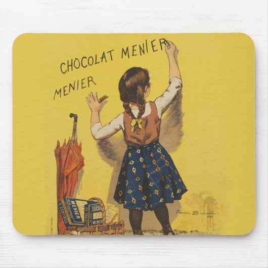 Chocolat menier meisje muur schrijven muismat (Voorkant)