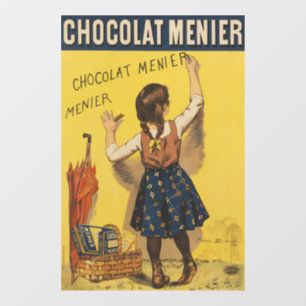 Chocolat menier meisje muur schrijven raamsticker