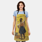 Chocolat menier meisje muur schrijven schort (Gedragen)