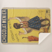 Chocolat menier meisje muur schrijven sherpa deken (Voorkant (horizontaal))