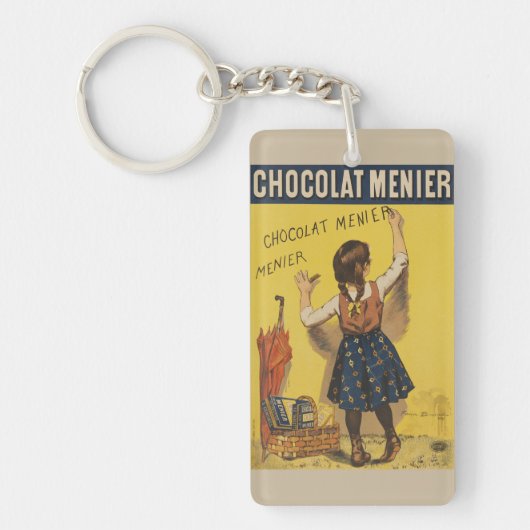 Chocolat menier meisje muur schrijven sleutelhanger (Voorkant)
