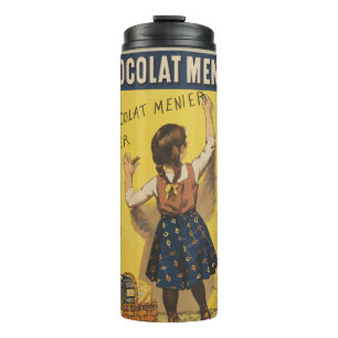 Chocolat menier meisje muur schrijven thermosbeker