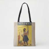 Chocolat menier meisje muur schrijven tote bag (Voorkant)
