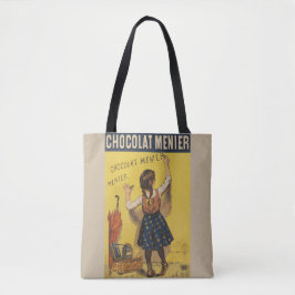 Chocolat menier meisje muur schrijven tote bag