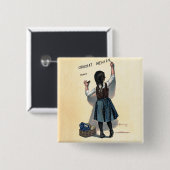 Chocolat menier meisje muur schrijven vierkante button 5,1 cm (Voorkant /achterkant)