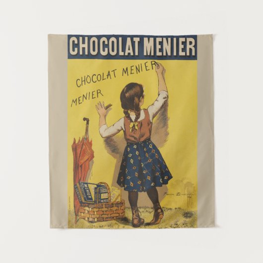Chocolat menier meisje muur schrijven wandkleed (Voorkant)