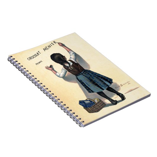 Chocolat Menier Meisje Schrijft op de Muur  Notitieboek (Rechterzijde)