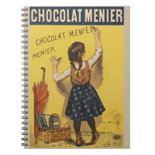 Chocolat Menier Meisje Schrijft op de Muur  Notitieboek