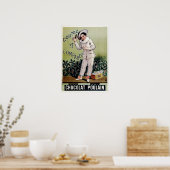 CHOCOLAT POULAIN Milk Chocolade Bar Old French Poster (Keuken)