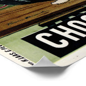 CHOCOLAT POULAIN Milk Chocolade Bar Old French Poster (Hoek)