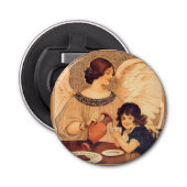 Chocolate Angel Frans Antiek Button Flesopener (Voorkant)