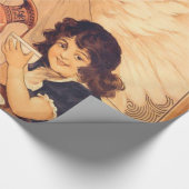 Chocolate Angel Frans Antiek Cadeaupapier (Hoek)