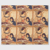 Chocolate Angel Frans Antiek Cadeaupapier (Vlak)