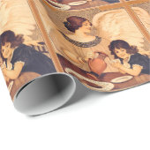 Chocolate Angel Frans Antiek Cadeaupapier (Rol Hoek)