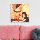Chocolate Angel Frans Antiek Canvas Afdruk (Insitu (Woonkamer))