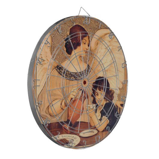 Chocolate Angel Frans Antiek Dartbord (Voorkant Links)