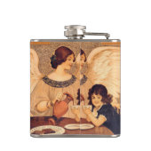 Chocolate Angel Frans Antiek Heupfles (Achterkant)