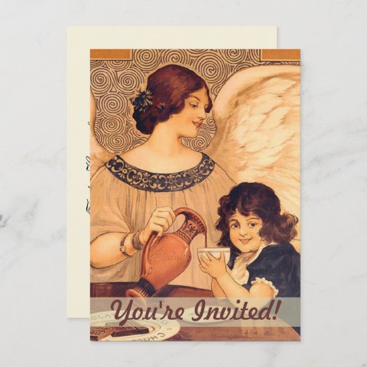 Chocolate Angel Frans Antiek Kaart (Voorkant / Achterkant)