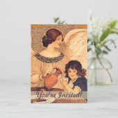 Chocolate Angel Frans Antiek Kaart (Staand voorkant)