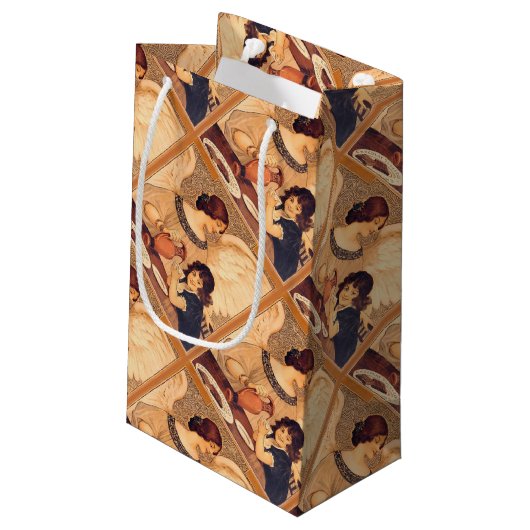 Chocolate Angel Frans Antiek Klein Cadeauzakje (Achterkant Gekanteld)