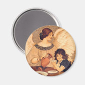 Chocolate Angel Frans Antiek Magneet (Voorkant / Achterkant)