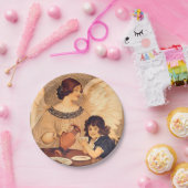 Chocolate Angel Frans Antiek Papieren Bordje (Feest)