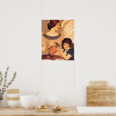 Chocolate Angel Frans Antiek Poster (Keuken)