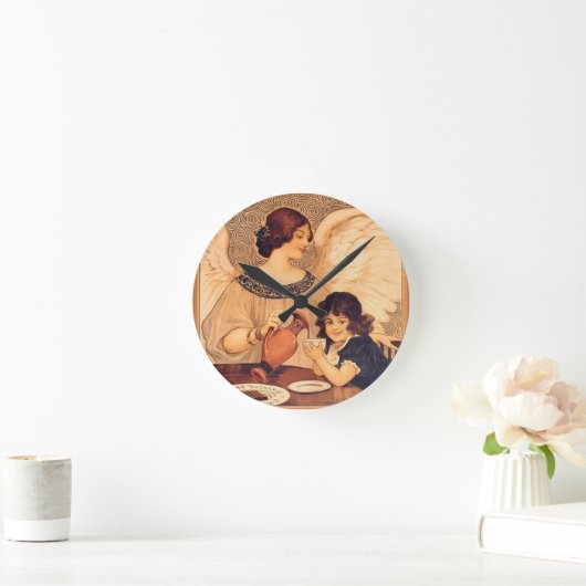 Chocolate Angel Frans Antiek Ronde Klok (Huis)