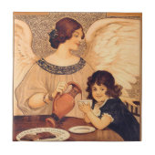 Chocolate Angel Frans Antiek Tegeltje (Voorkant)