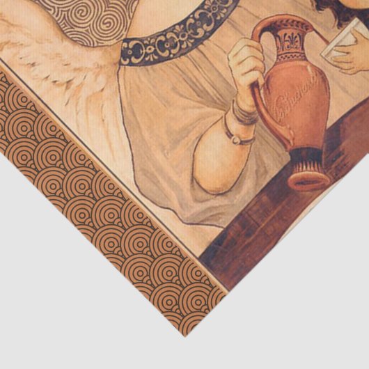 Chocolate Angel Frans Antiek Tissuepapier (Detail)