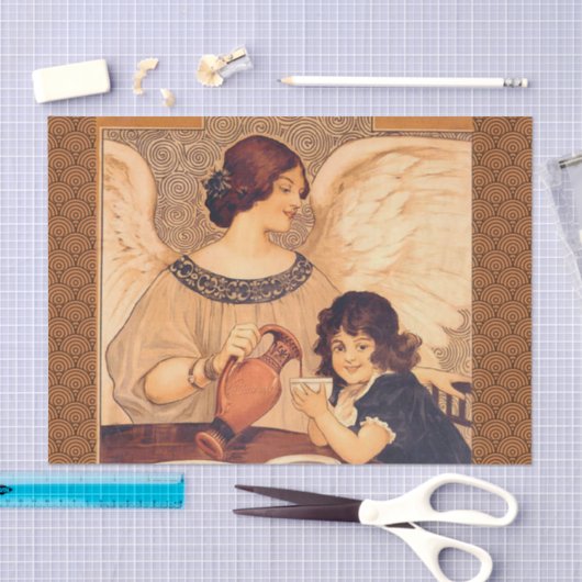 Chocolate Angel Frans Antiek Tissuepapier (Craft)