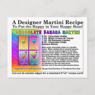 Chocolate Banana Martini Recipe Briefkaart