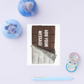 Chocolate Bar in Wrapper Custom Message Flyer (Enkel)