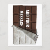 Chocolate Bar in Wrapper Custom Message Flyer (Voorkant)