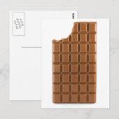 Chocolate bar met missing bite card briefkaart (Voorkant / Achterkant)