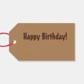 Chocolate Birthday Cake Frosting Cadeaulabel (Achterkant Horizontaal)