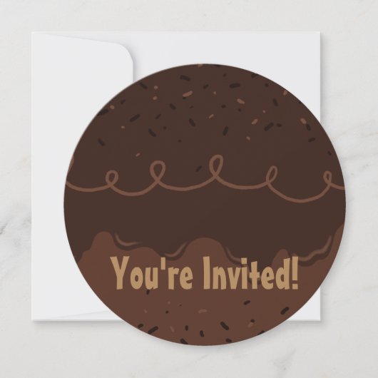 Chocolate Birthday Cake Frosting Kaart (Voorkant)