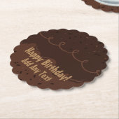 Chocolate Birthday Cake Frosting Kartonnen Onderzetters (Gekanteld)