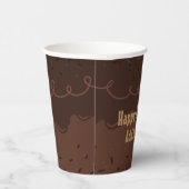 Chocolate Birthday Cake Frosting Papieren Bekers (Rechts)