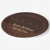 Chocolate Birthday Cake Frosting Papieren Bordje (Gekanteld)
