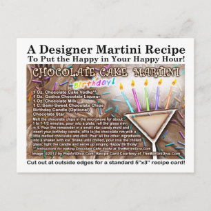 Chocolate Birthday Cake Martini Recipe Briefkaart