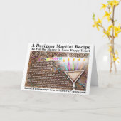 Chocolate Birthday Cake Martini Recipe Card Kaart (Gele Bloem)