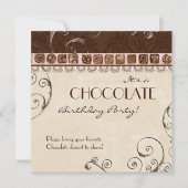 Chocolate Birthday Party Invitation Kaart (Voorkant)