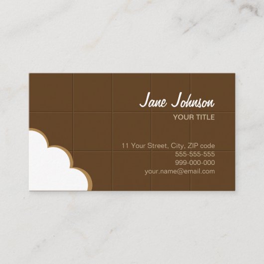 Chocolate Bite Funny Creative visitekaartje