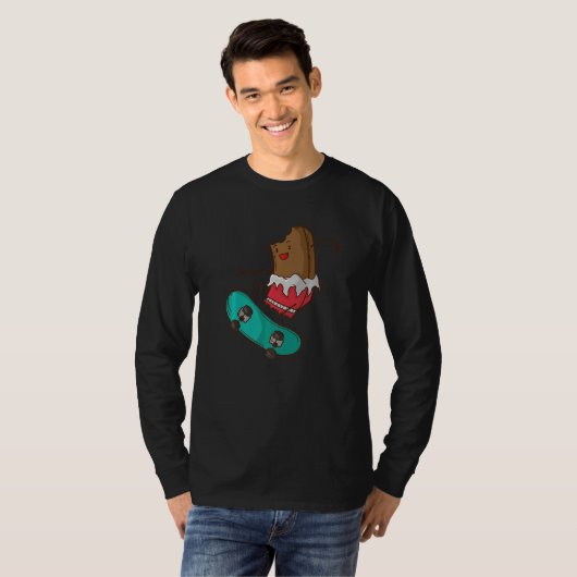 Chocolate bitten loves Skateboarding T-shirt (Voorkant volledig)