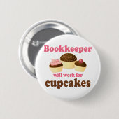 Chocolate Bookkeeper Occupcupcft Ronde Button 5,7 Cm (Voorkant /achterkant)