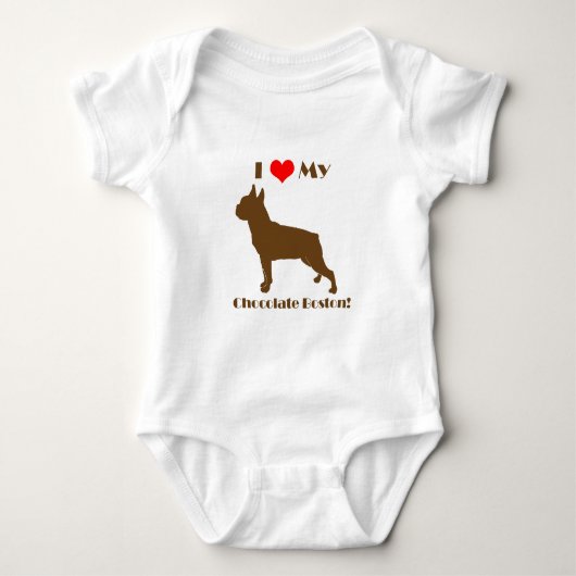 Chocolate Boston Terrier - Baby Creeper Romper (Voorkant)