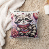 Chocolate Box Snuggle Raccoon Valentijns Kussen (Deken)