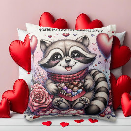 Chocolate Box Snuggle Raccoon Valentijns Kussen