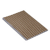 Chocolate Brown and White Chevron Pt68 Notitieboek (Rechterzijde)